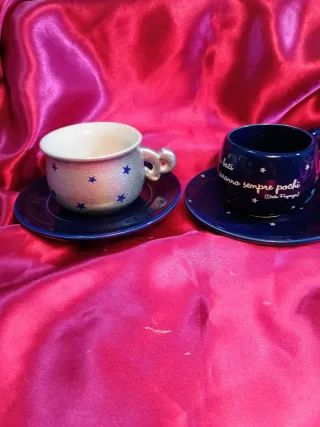 Set 2 Tazzine con Piattini