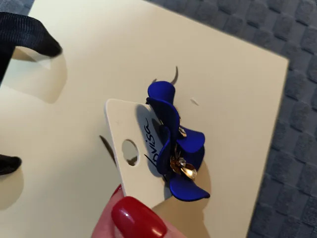 Orecchini fiore blu e oro