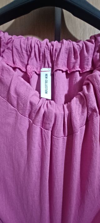 Falda larga rosa/morada talla única