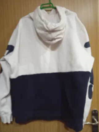 Sudadera Fila XL Blanca y Azul