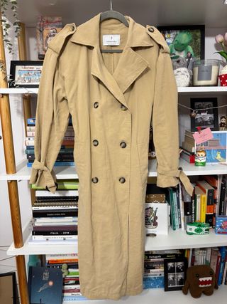 Chaqueta Trench Gabardina Beige