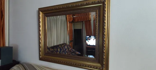 Cuadro Dorado Marco Madera y Cristal