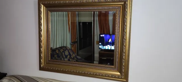 Cuadro Dorado Marco Madera y Cristal