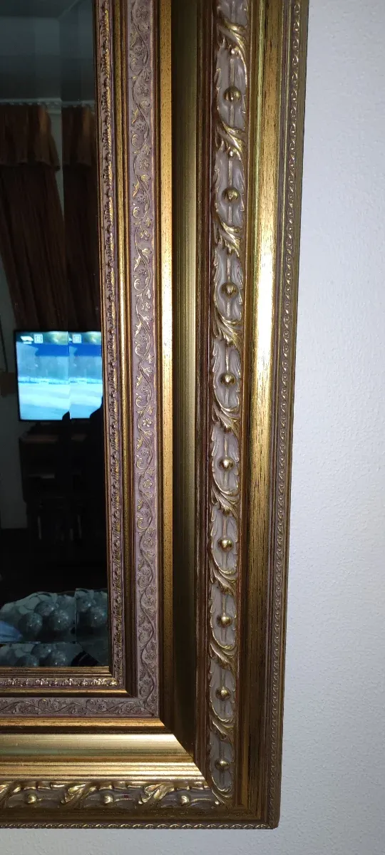 Cuadro Dorado Marco Madera y Cristal