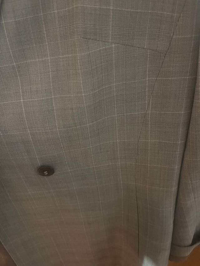 Blazer Burberry Beige/Gris Cuadros