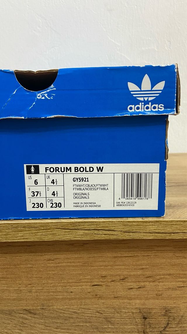 Zapatillas Adidas Forum Bold Blancas y Negras