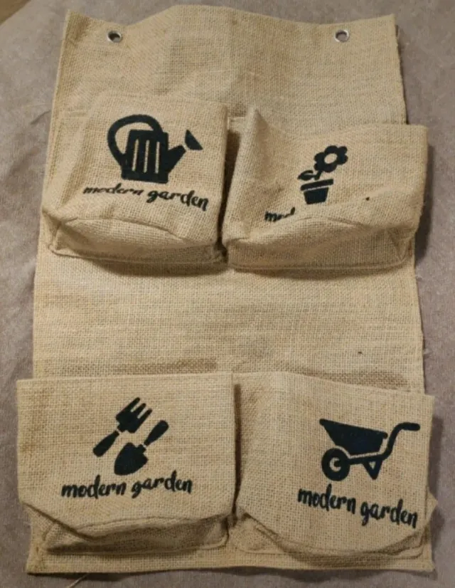 Organizador de herramientas de jardín de yute