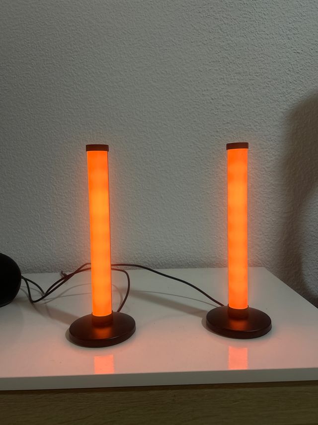 Lámpara LED Naranja y Marrón