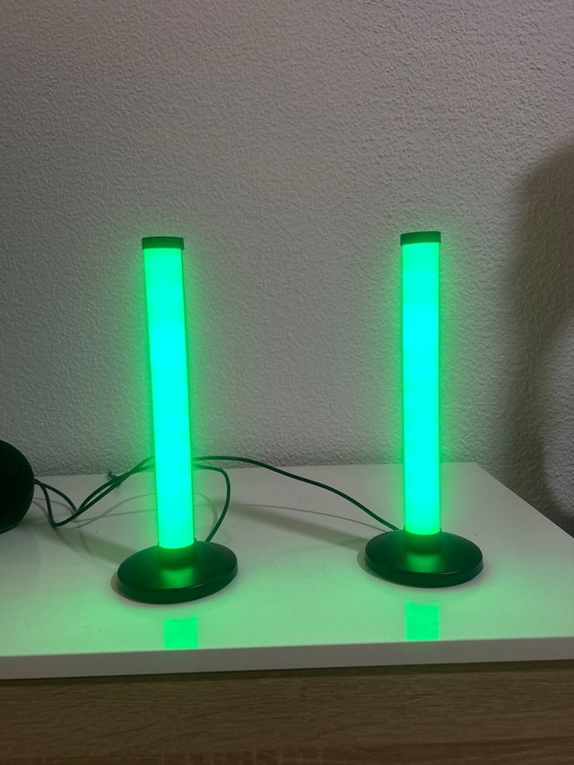 Lámpara LED Naranja y Marrón