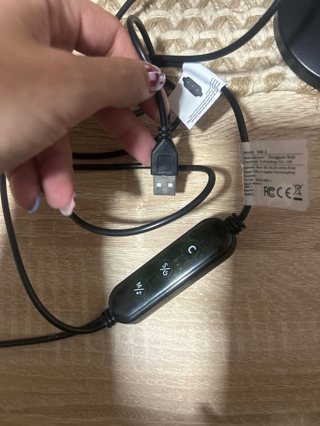 Lámpara LED Naranja y Marrón