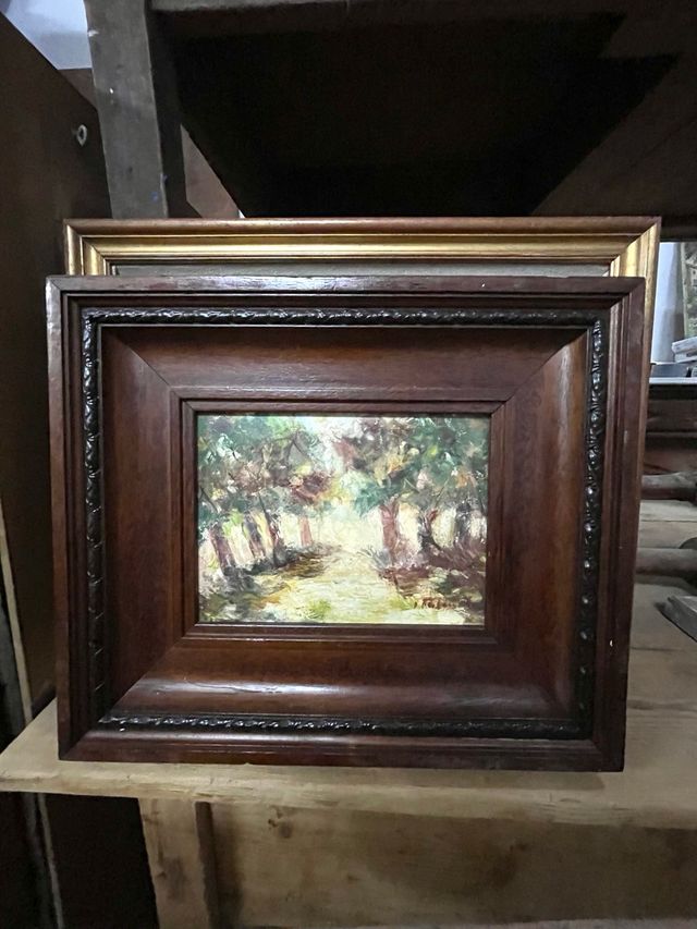 oleo impresionista de inicios sXX firmado Pascal