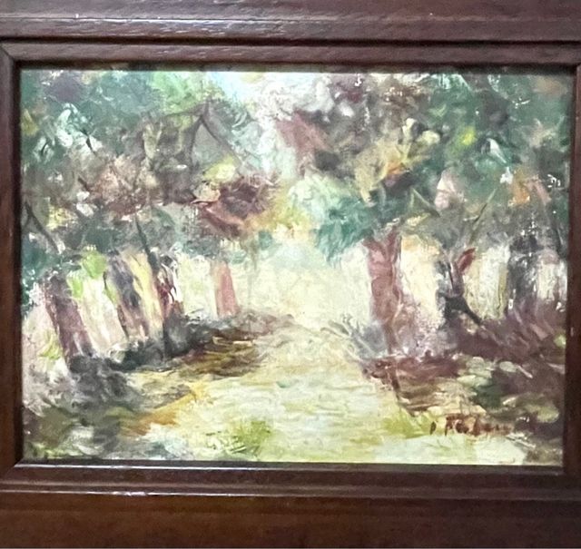 oleo impresionista de inicios sXX firmado Pascal