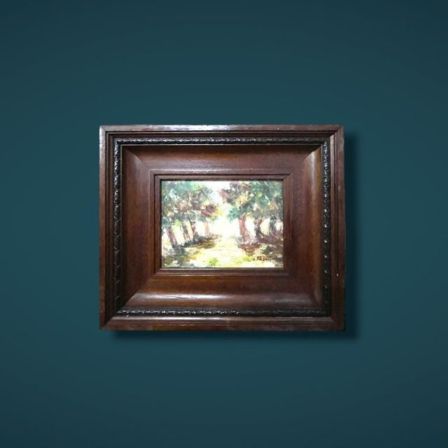 oleo impresionista de inicios sXX firmado Pascal