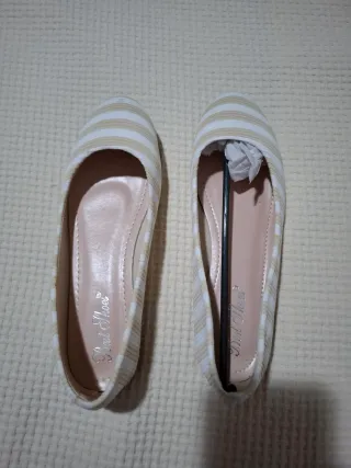 Manoletinas Beige y Blancas