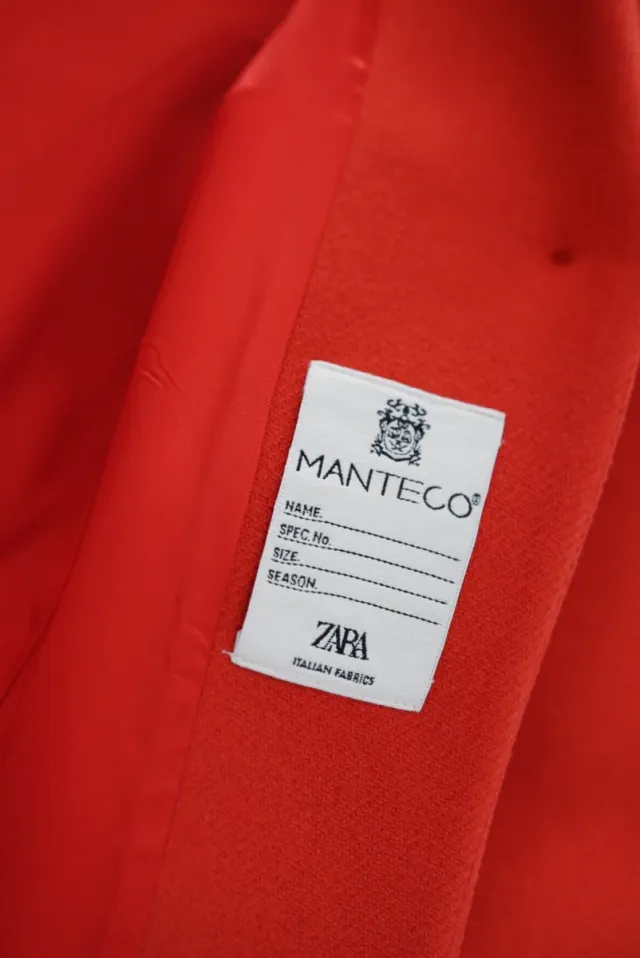 Abrigo Manteco largo % lana Zara