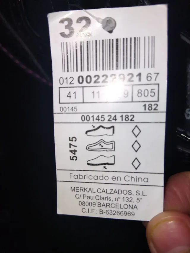 Zapatos negros y rosa oh! girl nuevos talla 32