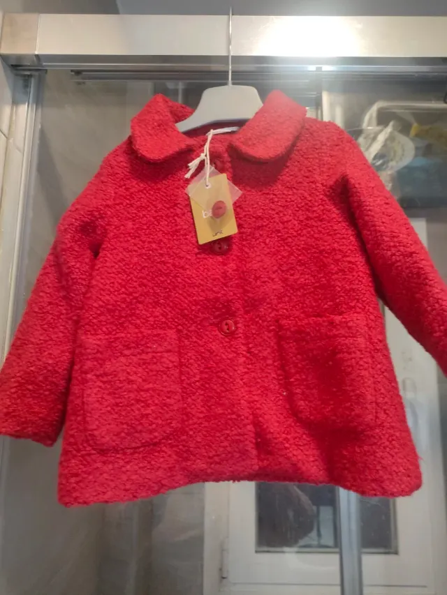 Abrigo niña 18 meses rojo