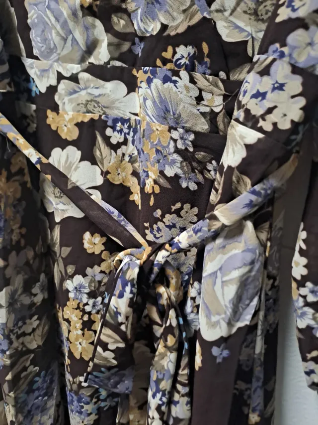 Vestido floral marrón talla XL