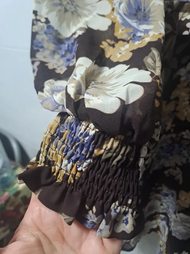 Vestido floral marrón talla XL