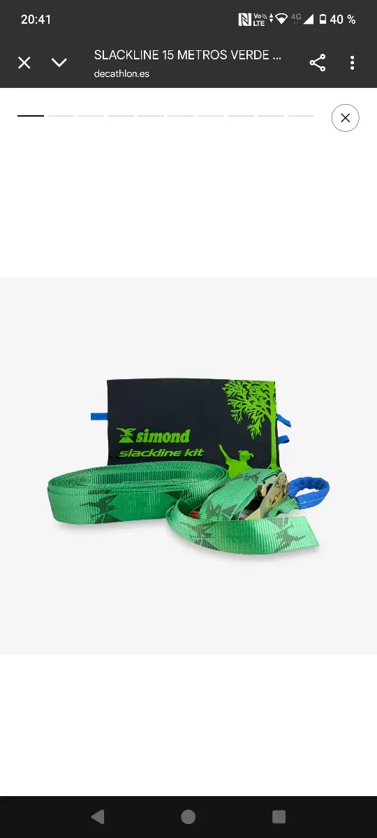 OFERTA Slackline 15m Verde Simond Decathlon