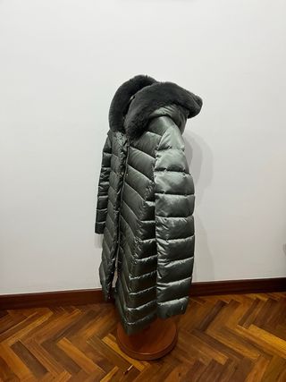 Abrigo plumífero verde botella largo GEOX talla 38