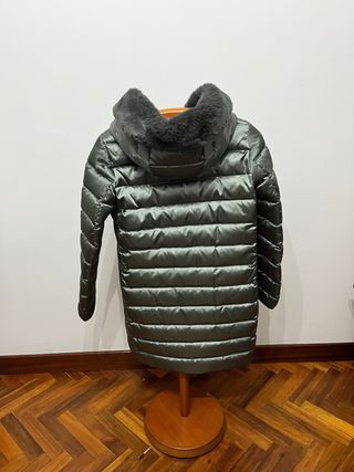 Abrigo plumífero verde botella largo GEOX talla 38