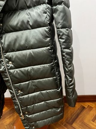 Abrigo plumífero verde botella largo GEOX talla 38