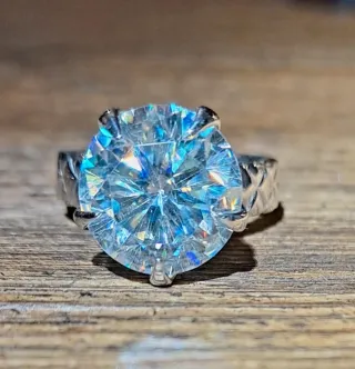 Anillo Plata Moissanita
