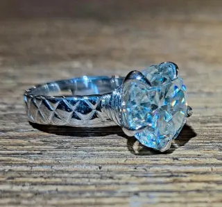 Anillo Plata Moissanita