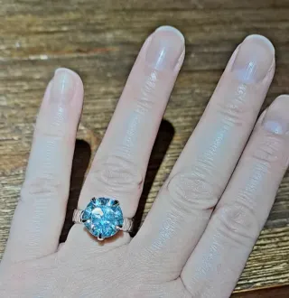 Anillo Plata Moissanita