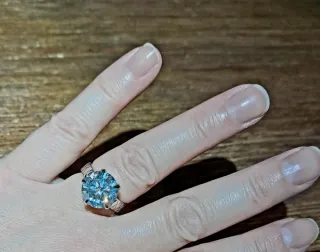 Anillo Plata Moissanita