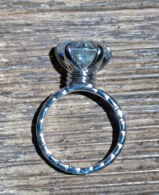 Anillo Plata Moissanita