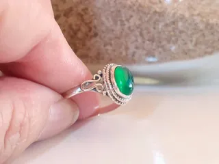Anillo Plata y Venturina Verde