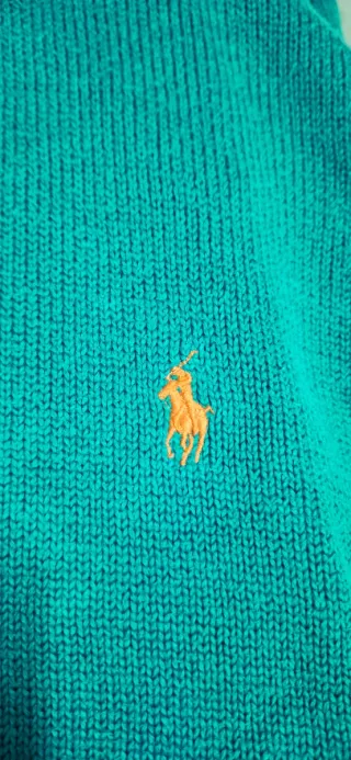 Jersey Polo Ralph Lauren verde cremallera