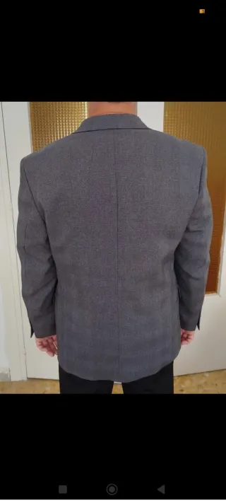 Traje de chaqueta gris hombre