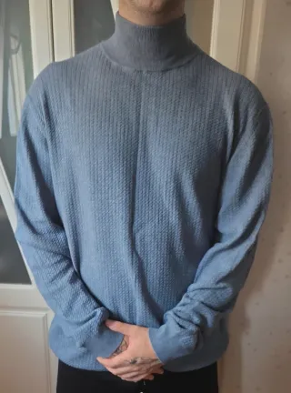 Jersey cuello alto Lawrence gris azulado