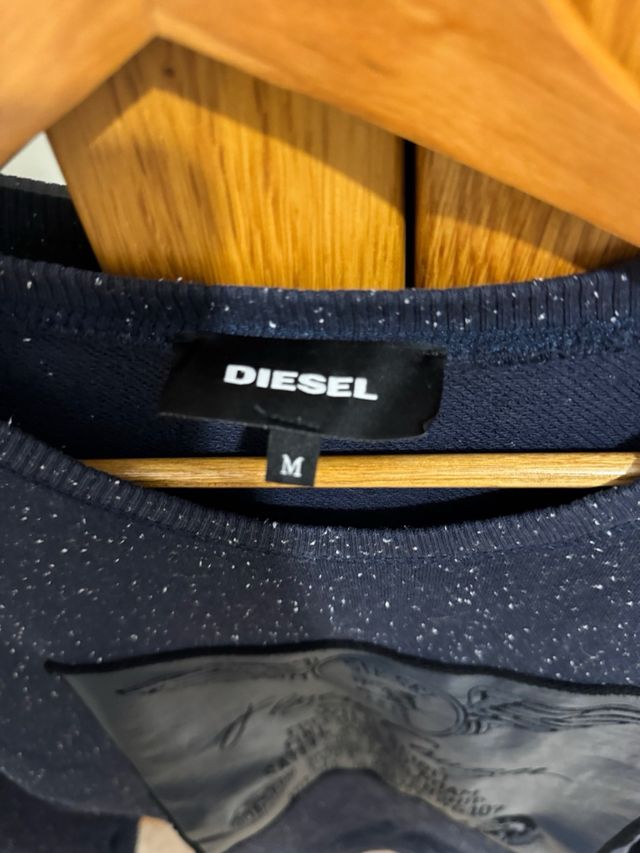 Sudadera Diesel azul con estampado
