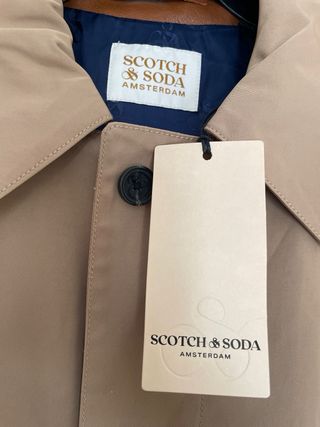 Gabardina Scotch & Soda con detalles cuero pvp 230