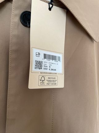 Gabardina Scotch & Soda con detalles cuero pvp 230