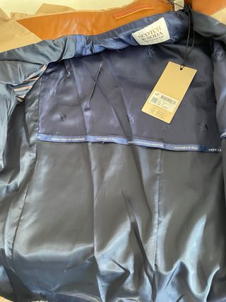 Gabardina Scotch & Soda con detalles cuero pvp 230