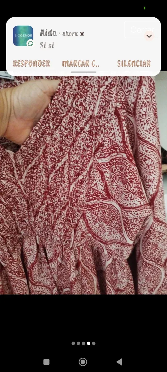 Vestido Boho Love M Rojo Blanco Talla M