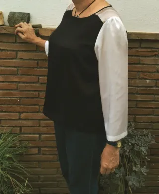 Blusa fina manga larga