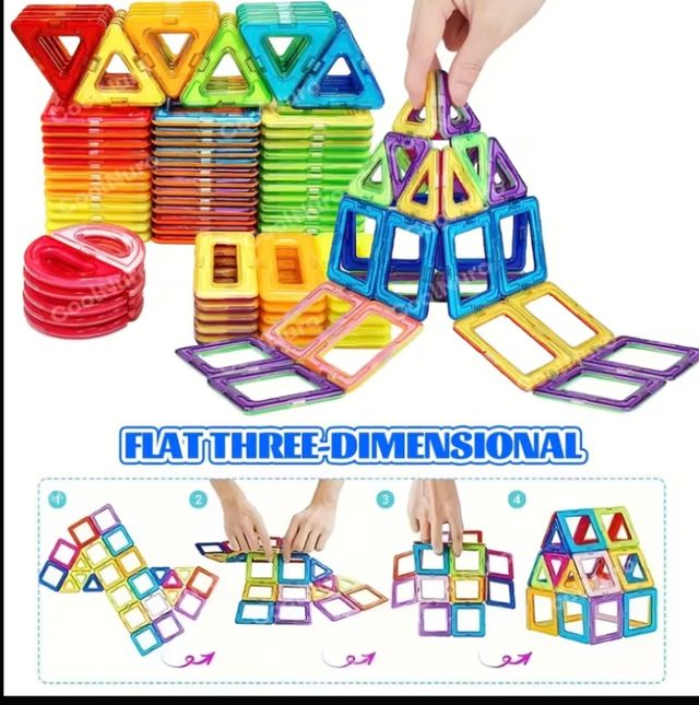 100pc Bloques Construcción Magnéticos