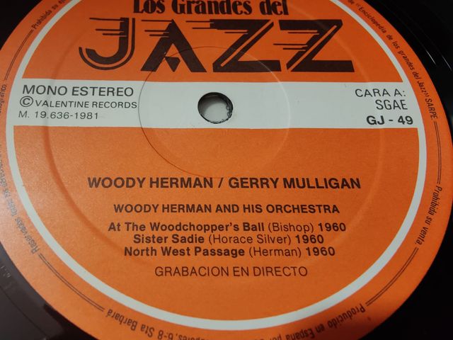 Vinilo Los Grandes del Jazz Woody Herman Stan Kent
