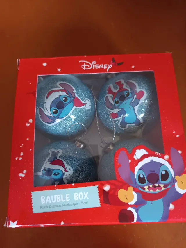 Palline di Natale Stitch Disney 4pz