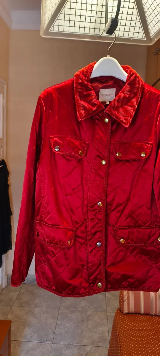 Chaqueta acolchada roja