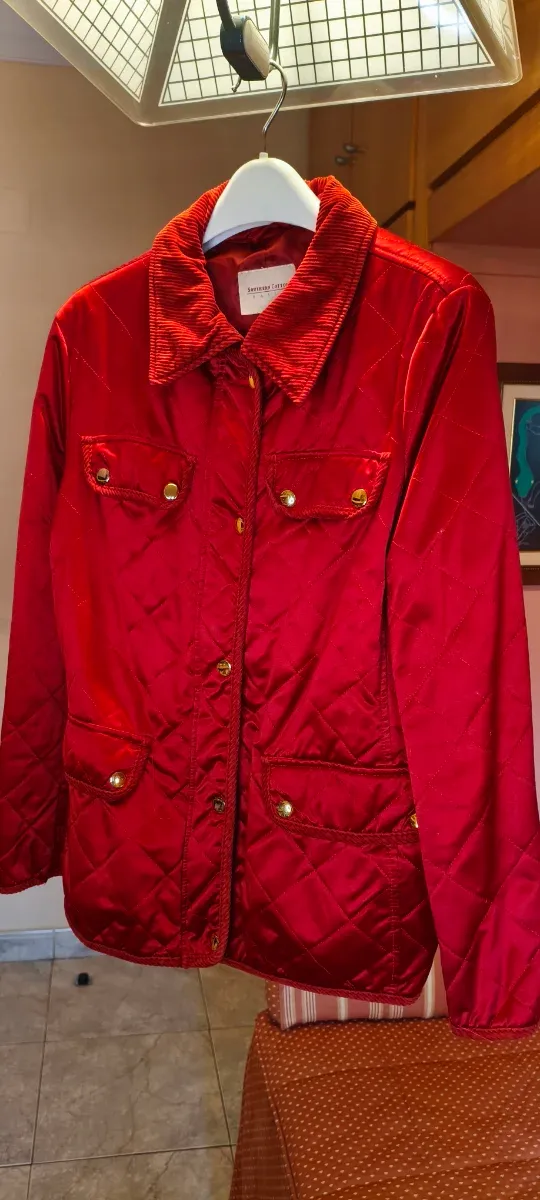 Chaqueta acolchada roja
