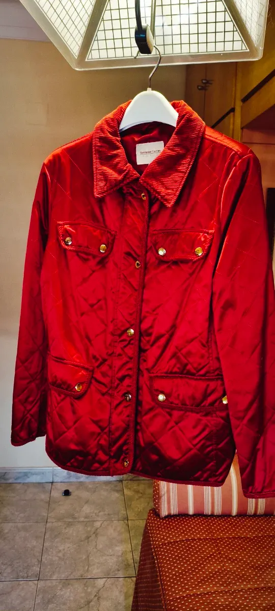 Chaqueta acolchada roja