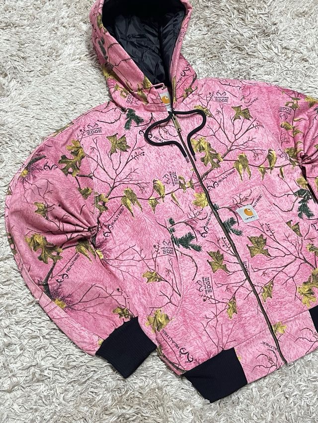 Hooded Zip Up Camo Jacket Carhartt x Realtree Pink