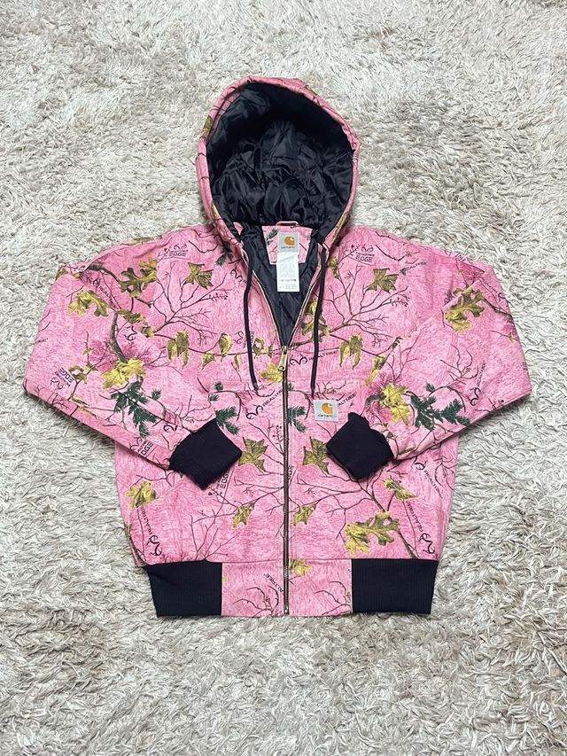 Hooded Zip Up Camo Jacket Carhartt x Realtree Pink